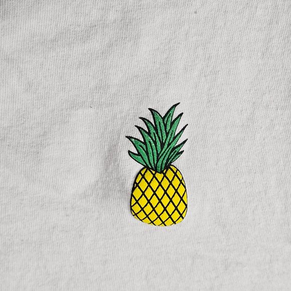 Riot Society Men Shirt Large White Coconut Graphic Print Tee - Picture 3 of 8